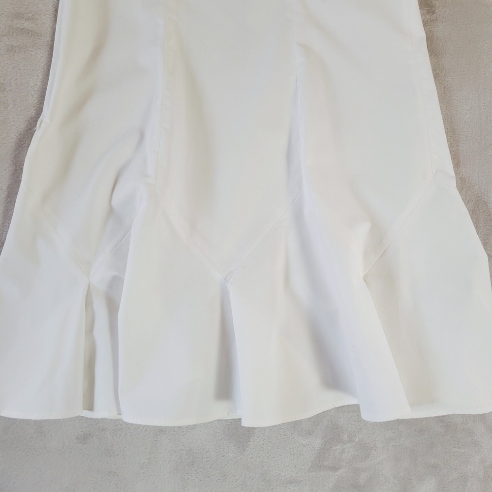 Derek Lam 10 Crosby White Cotton Mini Flare Hem Dress Sz 10 Sleeveless - Picture 9 of 12